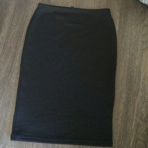 Black ribbed topshop pencil skirt
